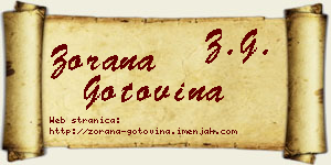 Zorana Gotovina vizit kartica